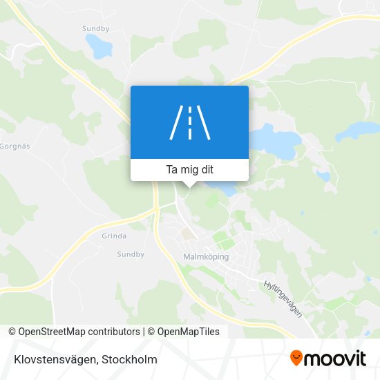 Klovstensvägen karta