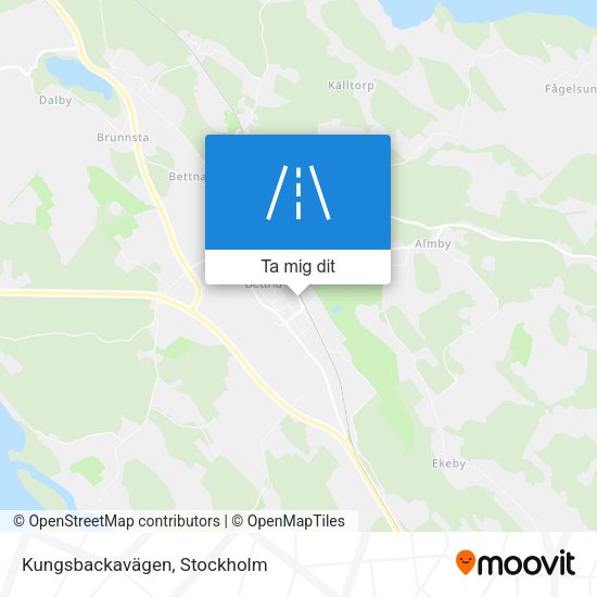 Kungsbackavägen karta