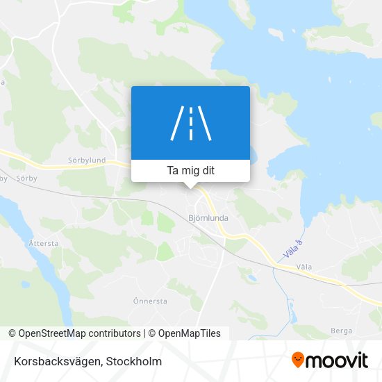 Korsbacksvägen karta