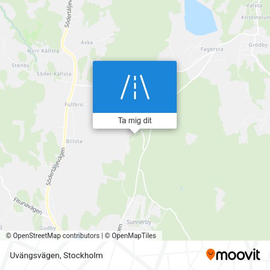 Uvängsvägen karta