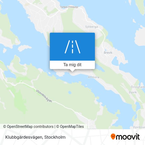 Klubbgärdesvägen karta