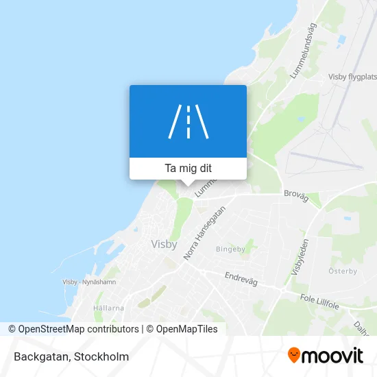 Backgatan karta
