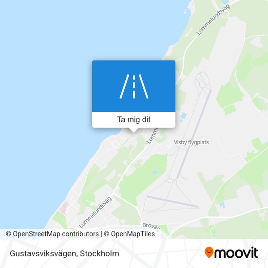 Gustavsviksvägen karta
