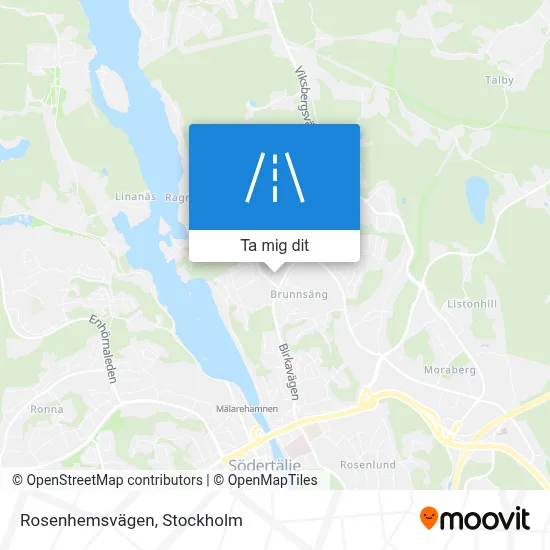 Rosenhemsvägen karta