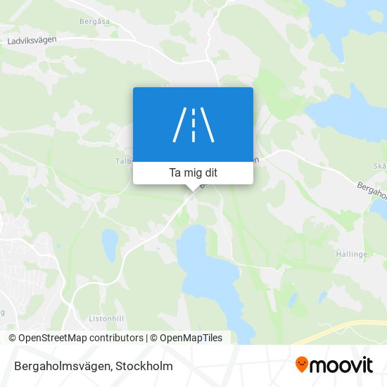 Bergaholmsvägen karta