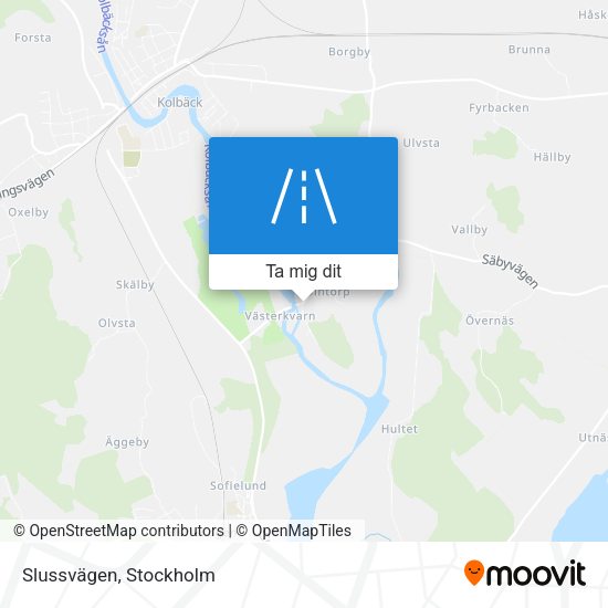 Slussvägen karta