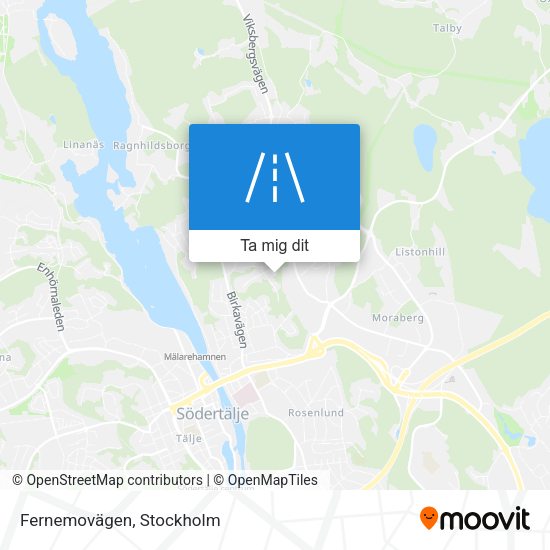 Fernemovägen karta