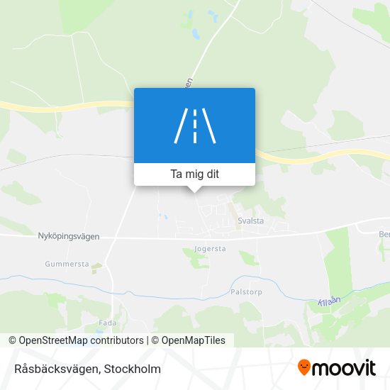 Råsbäcksvägen karta