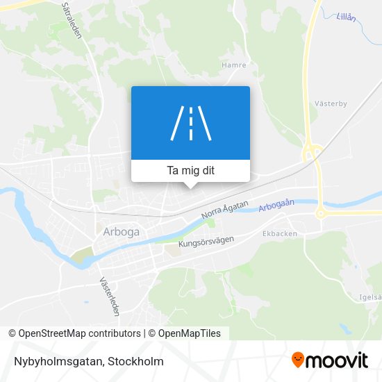 Nybyholmsgatan karta