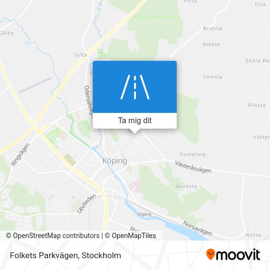 Folkets Parkvägen karta