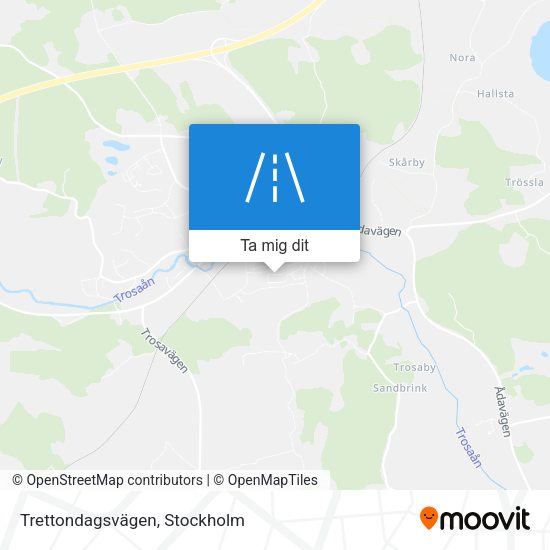 Trettondagsvägen karta