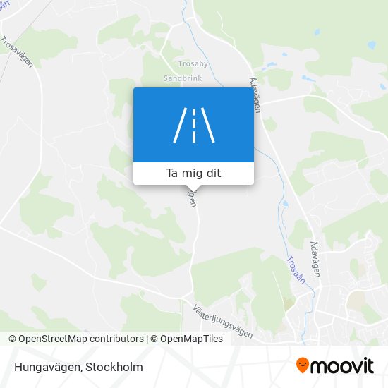 Hungavägen karta