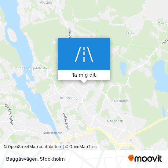 Baggåsvägen karta