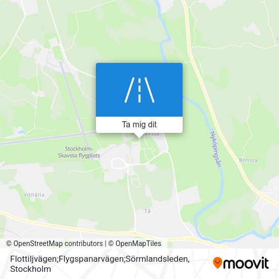 Flottiljvägen;Flygspanarvägen;Sörmlandsleden karta