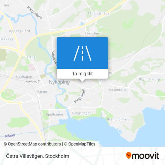Östra Villavägen karta