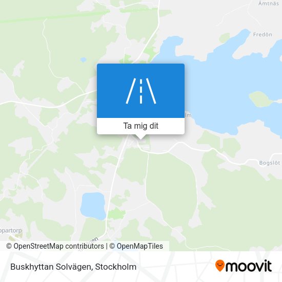 Buskhyttan Solvägen karta