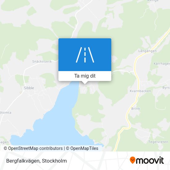 Bergfalkvägen karta