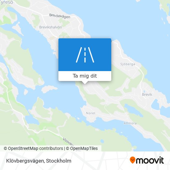 Klövbergsvägen karta