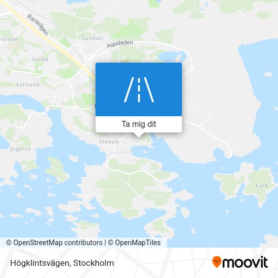 Högklintsvägen karta