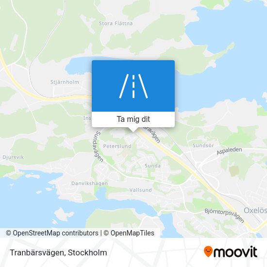 Tranbärsvägen karta