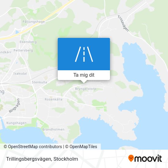 Trillingsbergsvägen karta