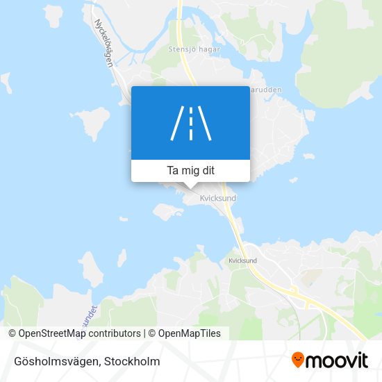 Gösholmsvägen karta