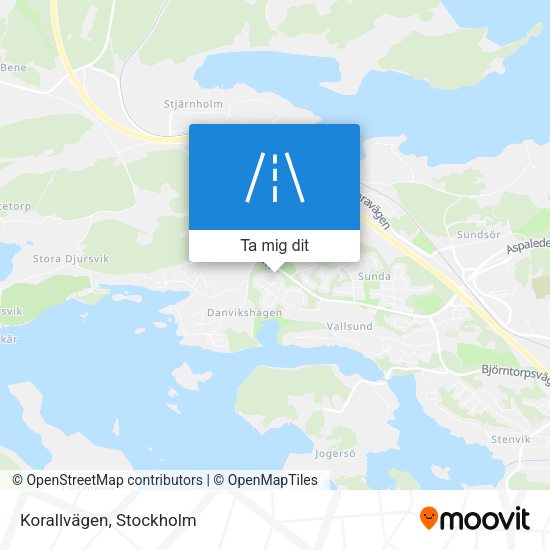 Korallvägen karta