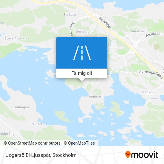 Jogersö El-Ljusspår karta