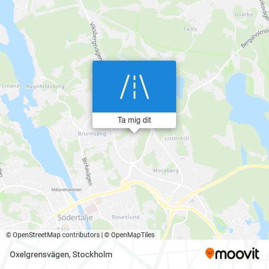 Oxelgrensvägen karta