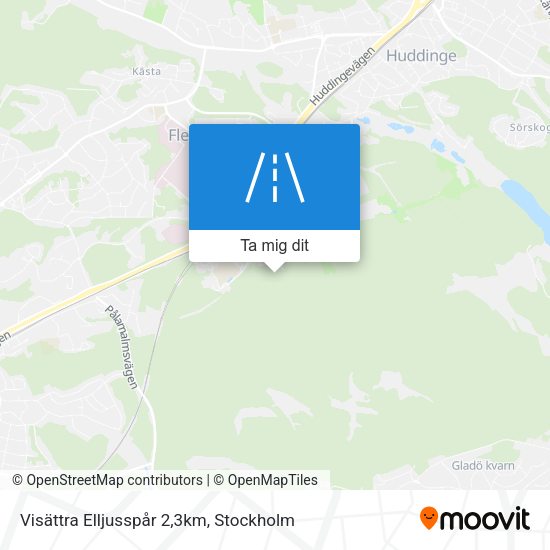 Visättra Elljusspår 2,3km karta