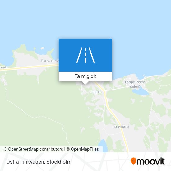 Östra Finkvägen karta