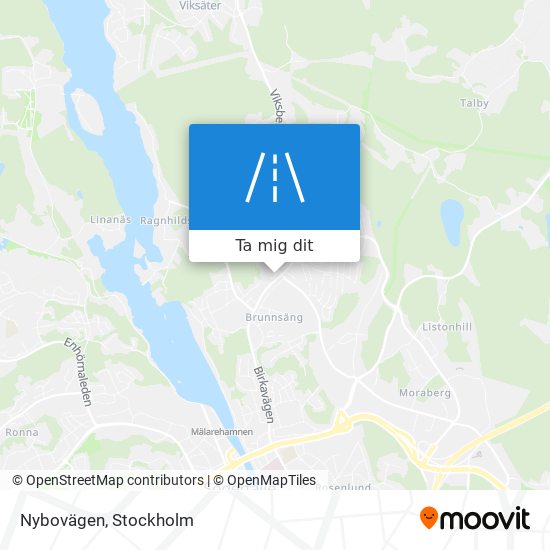 Nybovägen karta