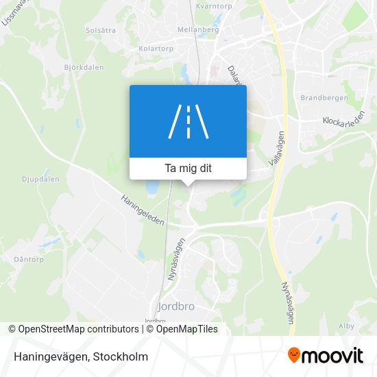 Haningevägen karta