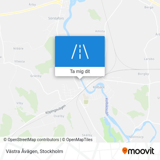 Västra Åvägen karta