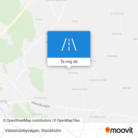 Västersörbyvägen karta
