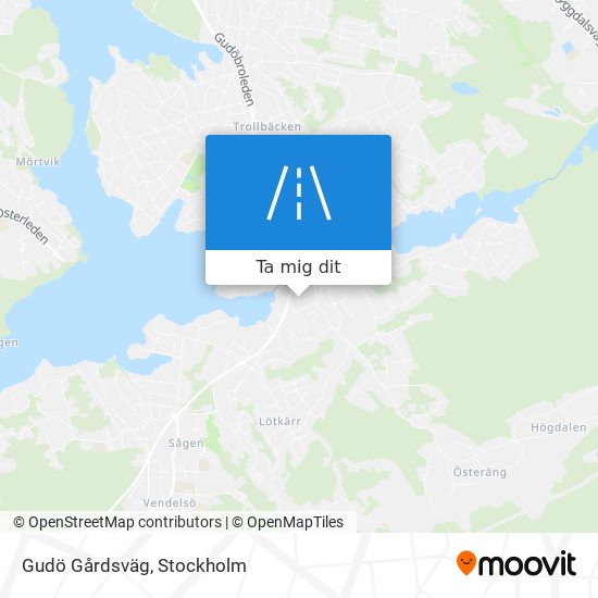 Gudö Gårdsväg karta