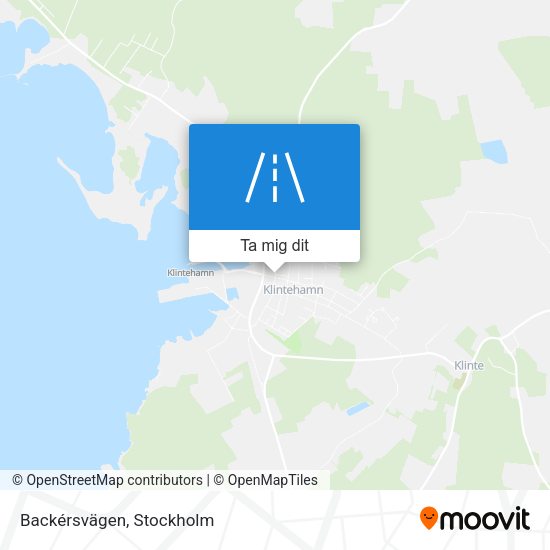 Backérsvägen karta