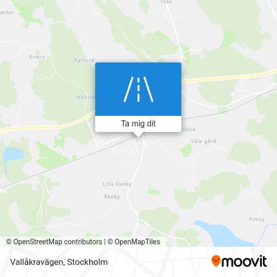 Vallåkravägen karta