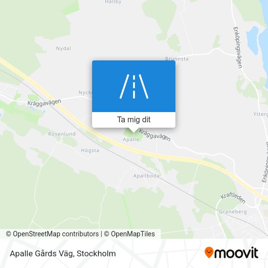 Apalle Gårds Väg karta
