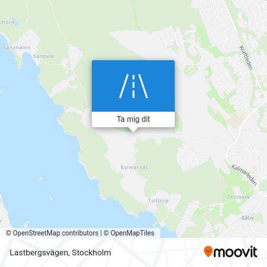 Lastbergsvägen karta
