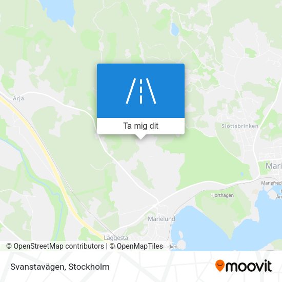 Svanstavägen karta