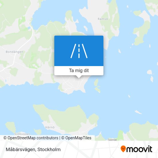 Måbärsvägen karta
