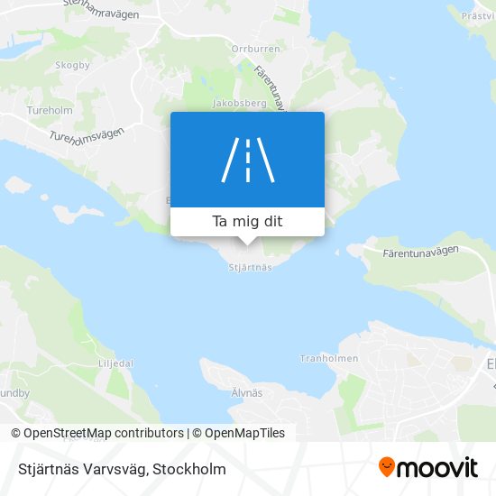 Stjärtnäs Varvsväg karta