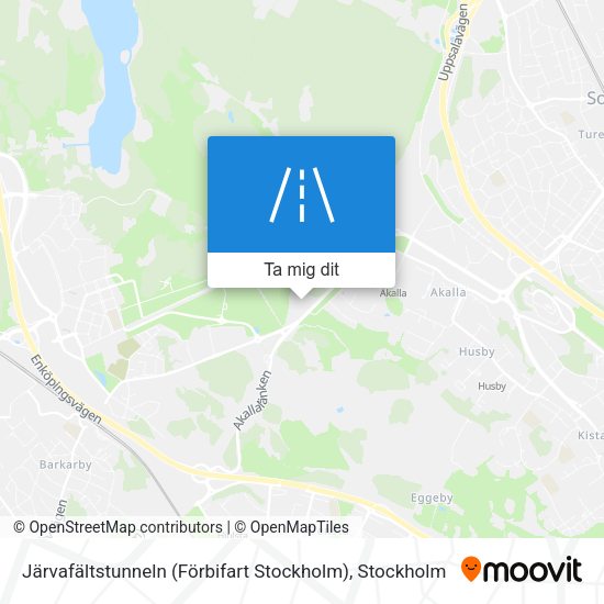 Järvafältstunneln (Förbifart Stockholm) karta