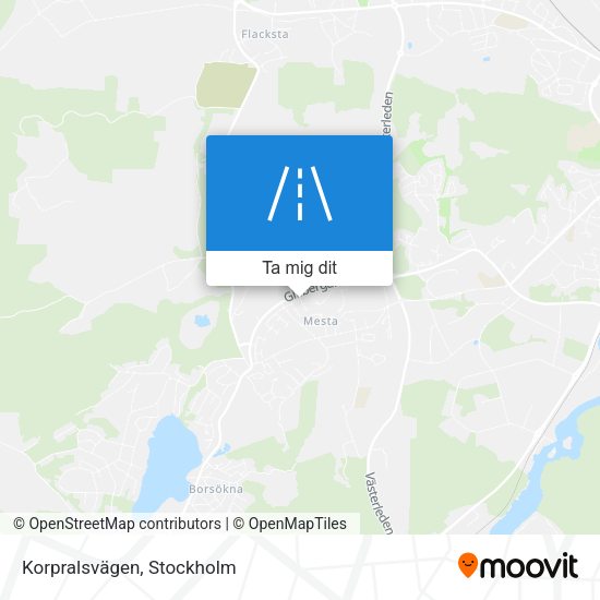 Korpralsvägen karta