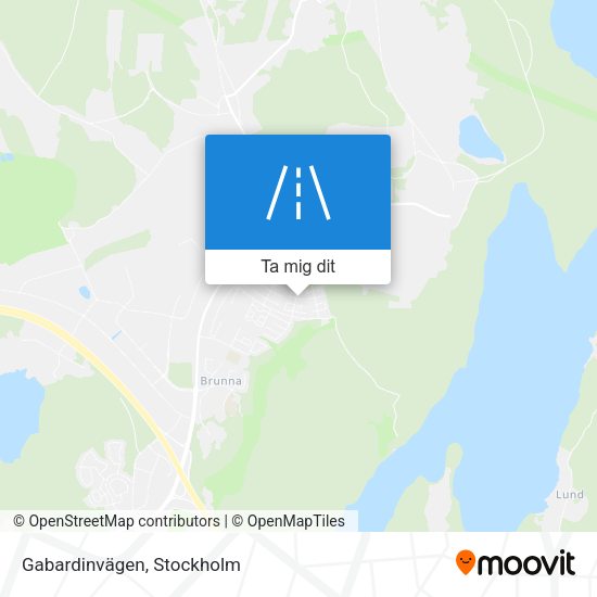 Gabardinvägen karta