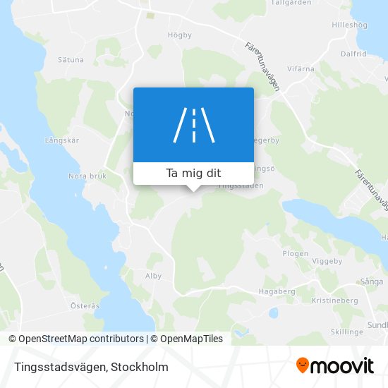 Tingsstadsvägen karta