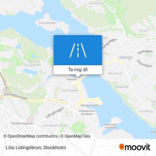 Lilla Lidingöbron karta