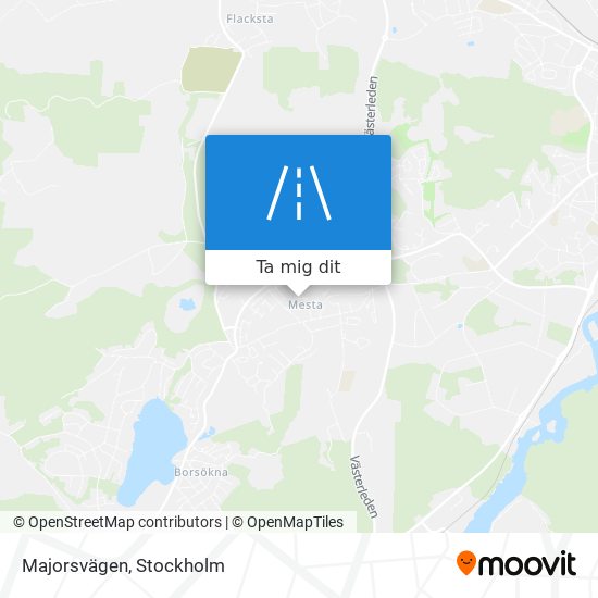 Majorsvägen karta