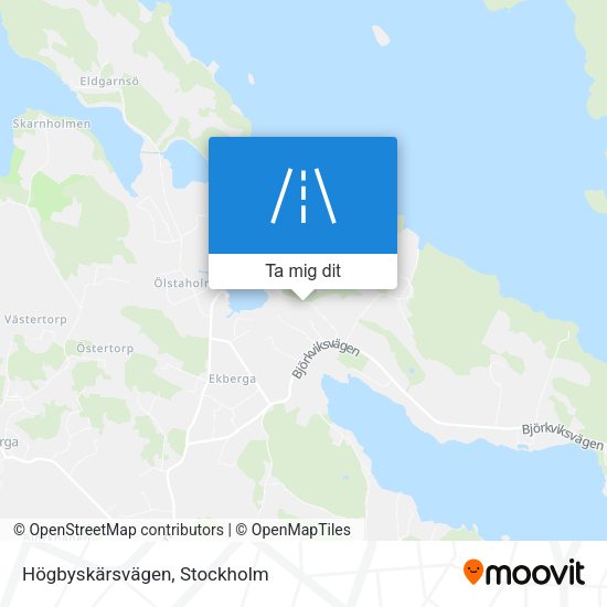 Högbyskärsvägen karta
